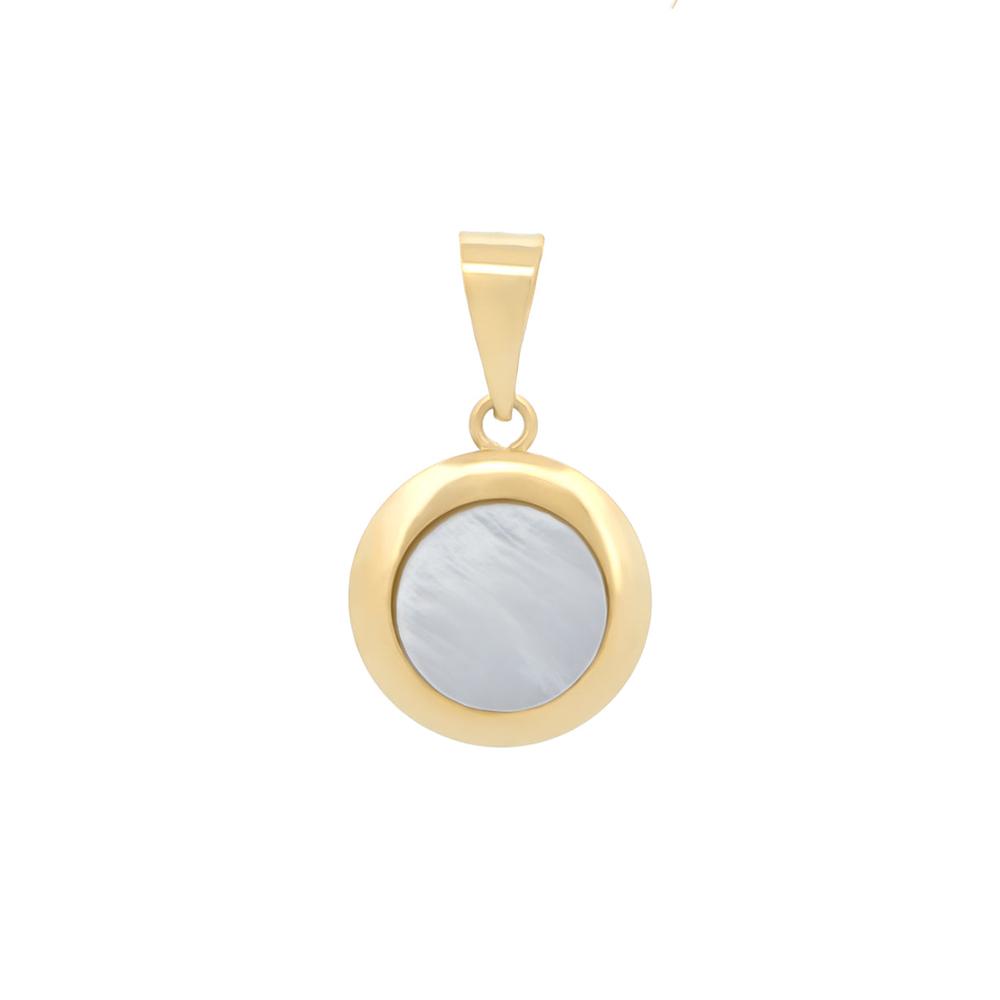 Dije Circulo Bisel Abulón 1 Cm 10k