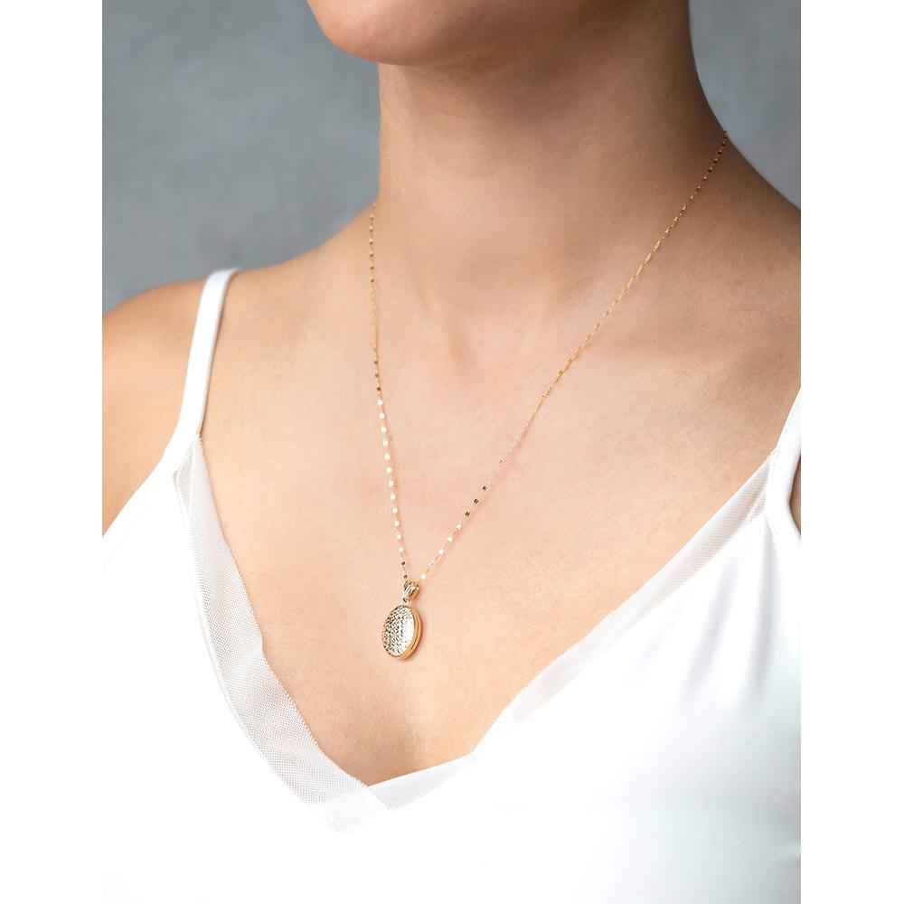 Foto 5 | Dije Relicario Oval Facetado Oro Sólido 14k
