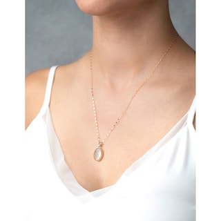 Foto 5 | Dije Relicario Oval Facetado Oro Sólido 14k