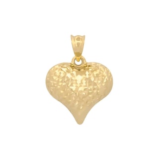 Foto 1 | Dije Corazon Facetado 1.3 Cm Oro Amarillo 10k