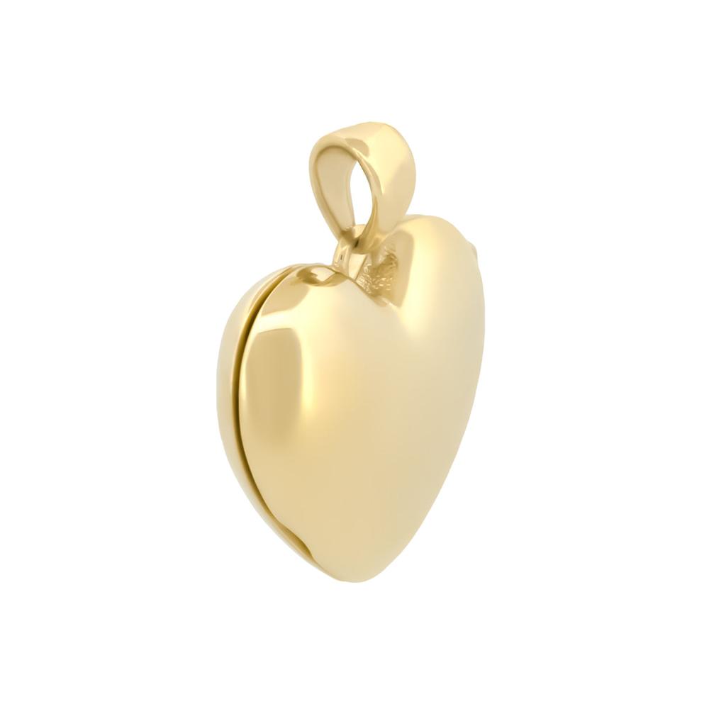 Foto 3 pulgar | Dije Corazón Relicario Liso 1.5 Cm Oro Sólido 14k