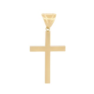 Foto 1 | Dije Cruz Lisa 3.0 Cm Oro Sólido 10k