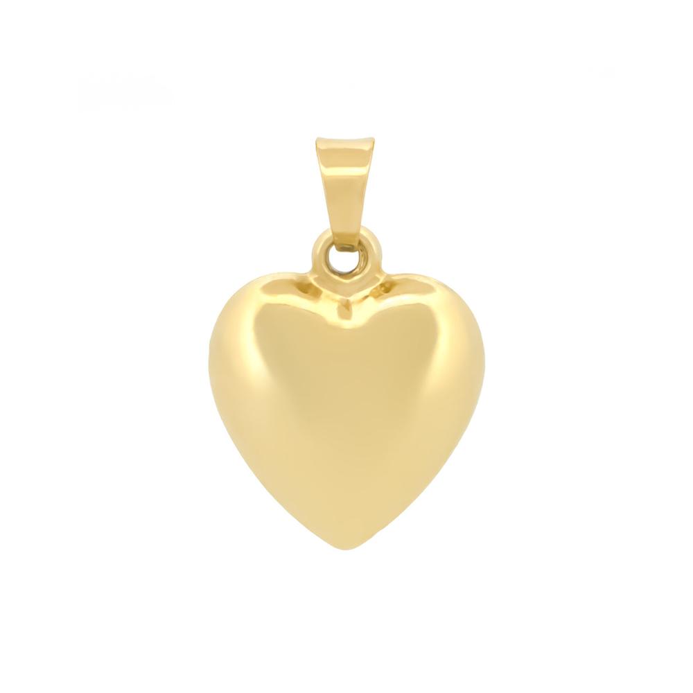 Dije Corazón Mediano 1.2 Oro Sólido 14k