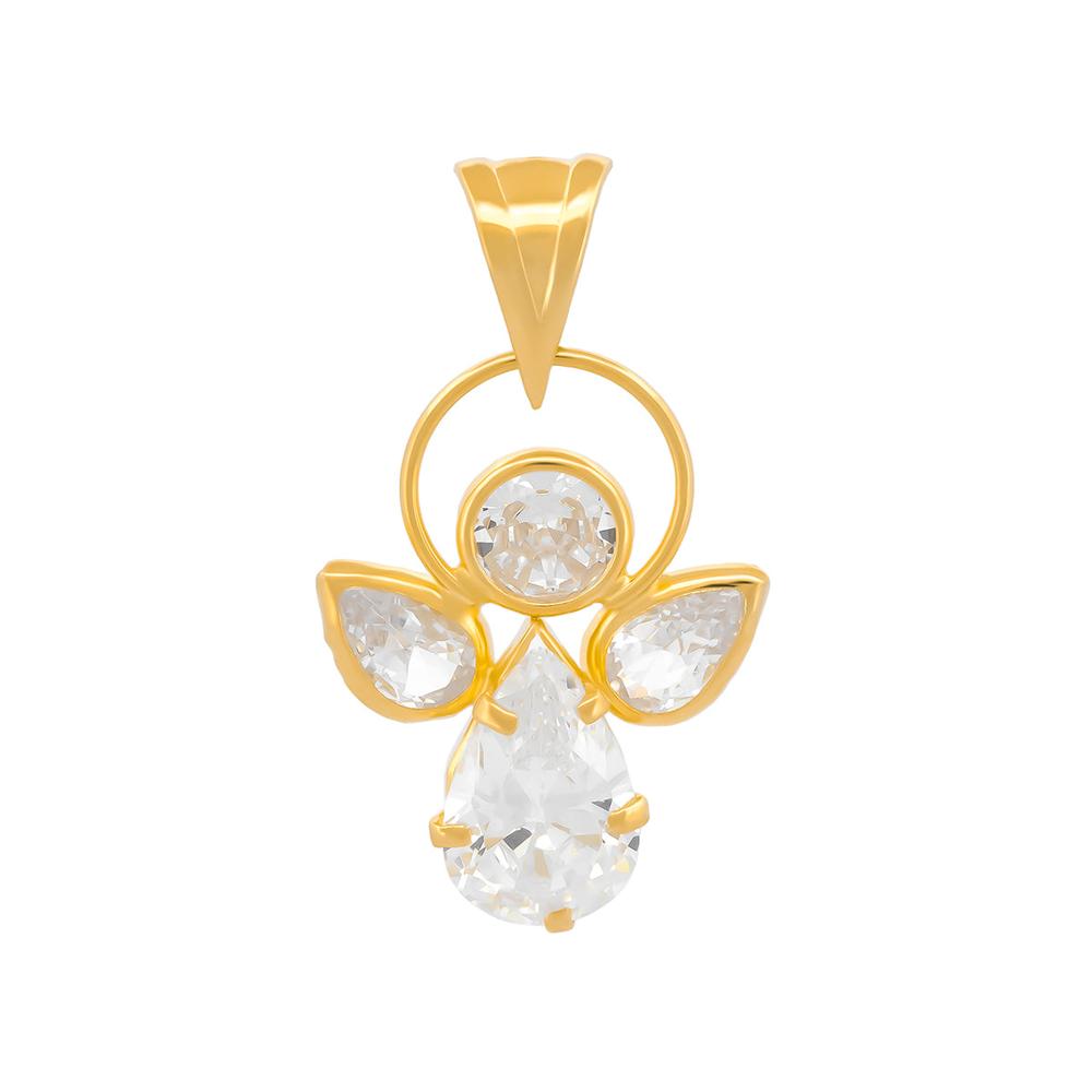 Dije Ángel Bisel 1.9 Cm Oro Sólido 10k