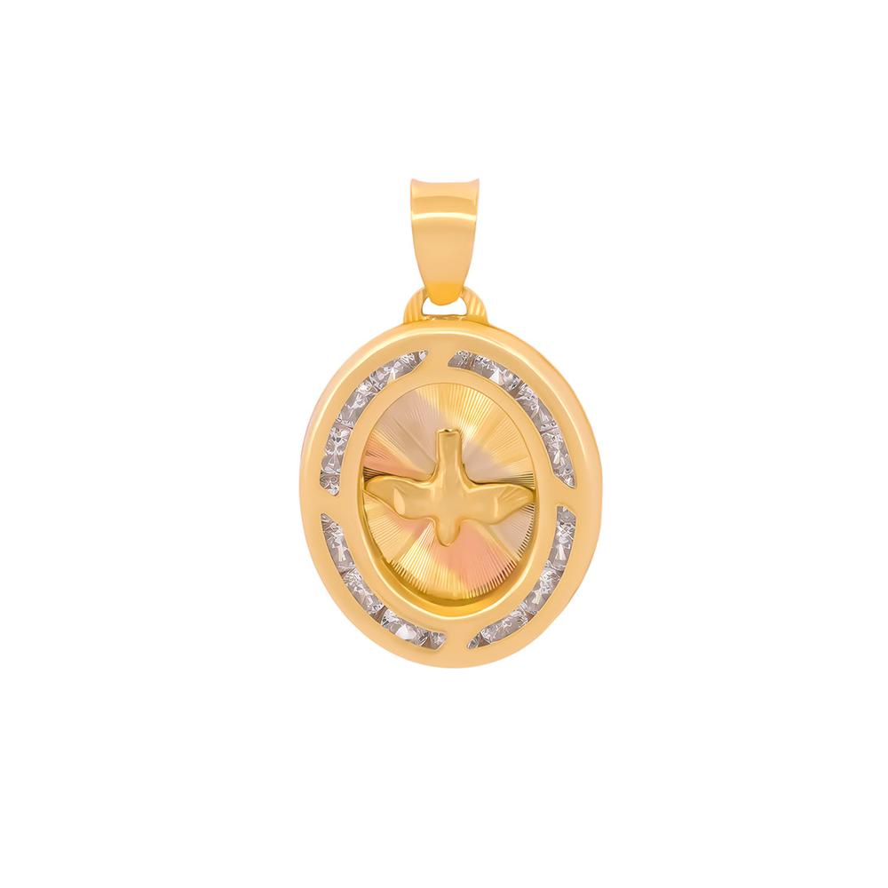 Foto 1 | Dije Medalla Espiritu Santo 1.4 Cm Bautizo Bebe Oro Sólido 14k