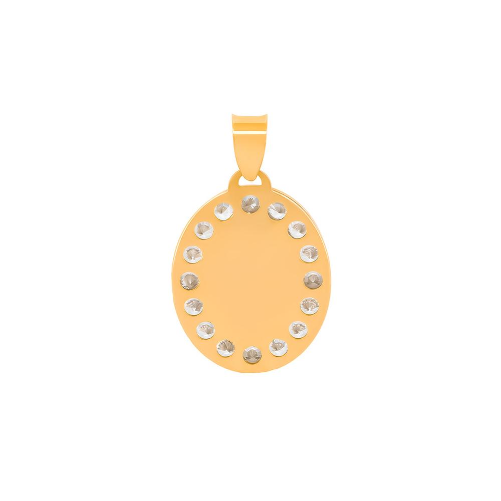 Foto 3 pulgar | Dije Medalla Espiritu Santo 1.4 Cm Bautizo Bebe Oro Sólido 14k