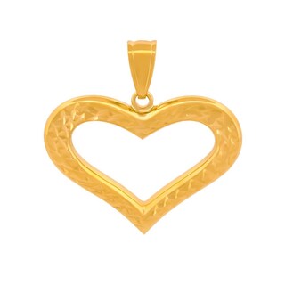 Foto 1 | Dije Corazón Contorno 2 Vistas 2.5 Cm Oro Sólido 14k