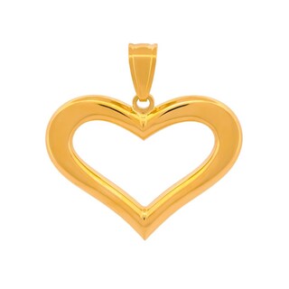 Foto 2 | Dije Corazón Contorno 2 Vistas 2.5 Cm Oro Sólido 14k