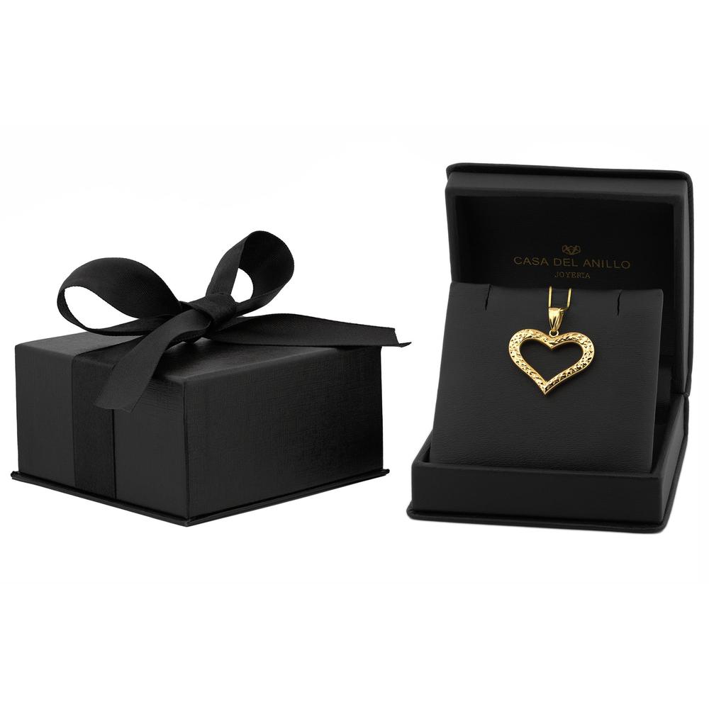 Foto 4 | Dije Corazón Contorno 2 Vistas 2.5 Cm Oro Sólido 14k