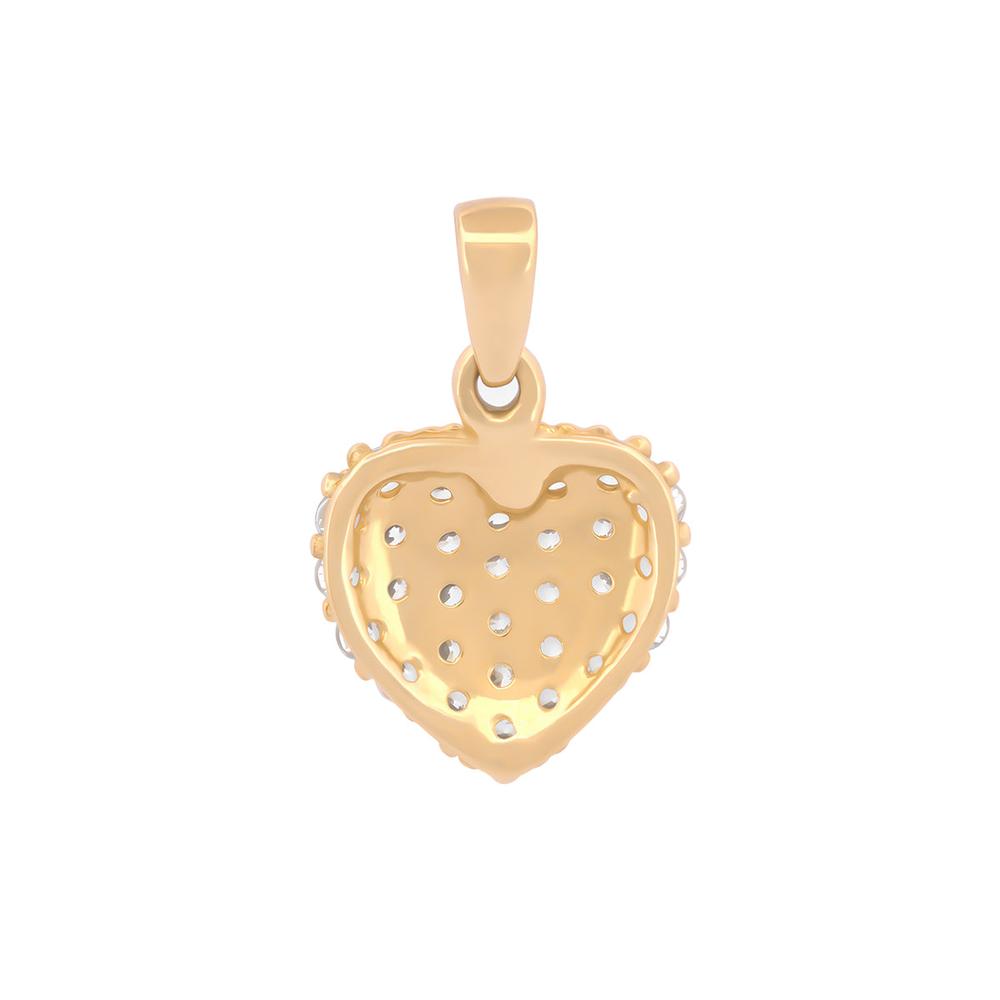 Foto 3 pulgar | Hermoso Dije Corazón Piedras Oro Sólido 10k