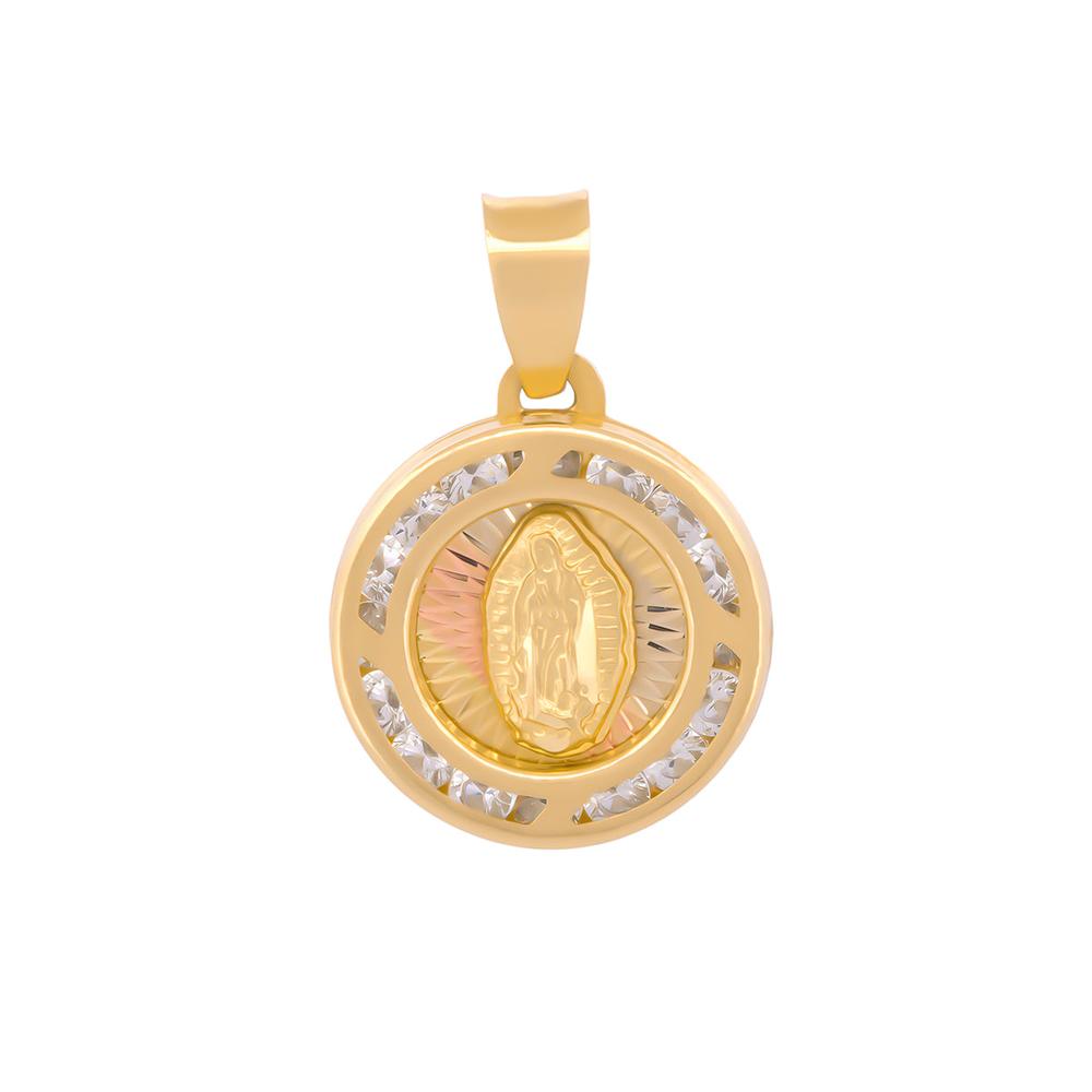 Foto 2 pulgar | Dije Medalla Virgen De Guadalupe 1 Cm 2 Oros Sólido 14k