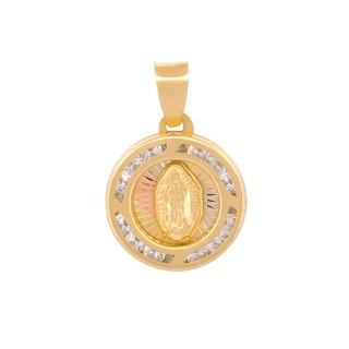 Foto 1 | Dije Medalla Virgen De Guadalupe 1 Cm 2 Oros Sólido 14k