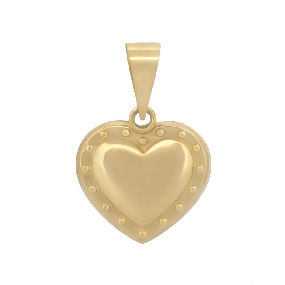 Dije Corazón Puntos Mediano Oro Sólido 10k