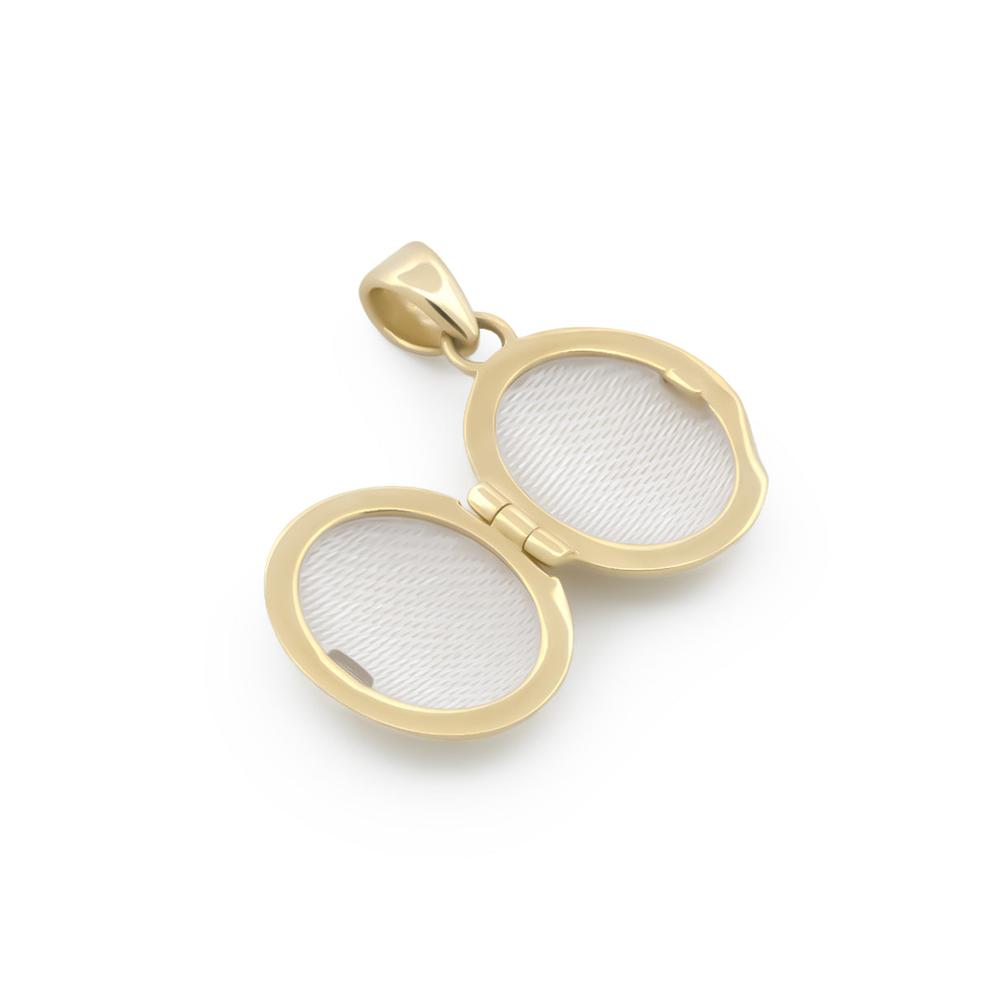 Foto 4 pulgar | Dije Oval Relicario 1.3 Cm Oro Sólido 10k