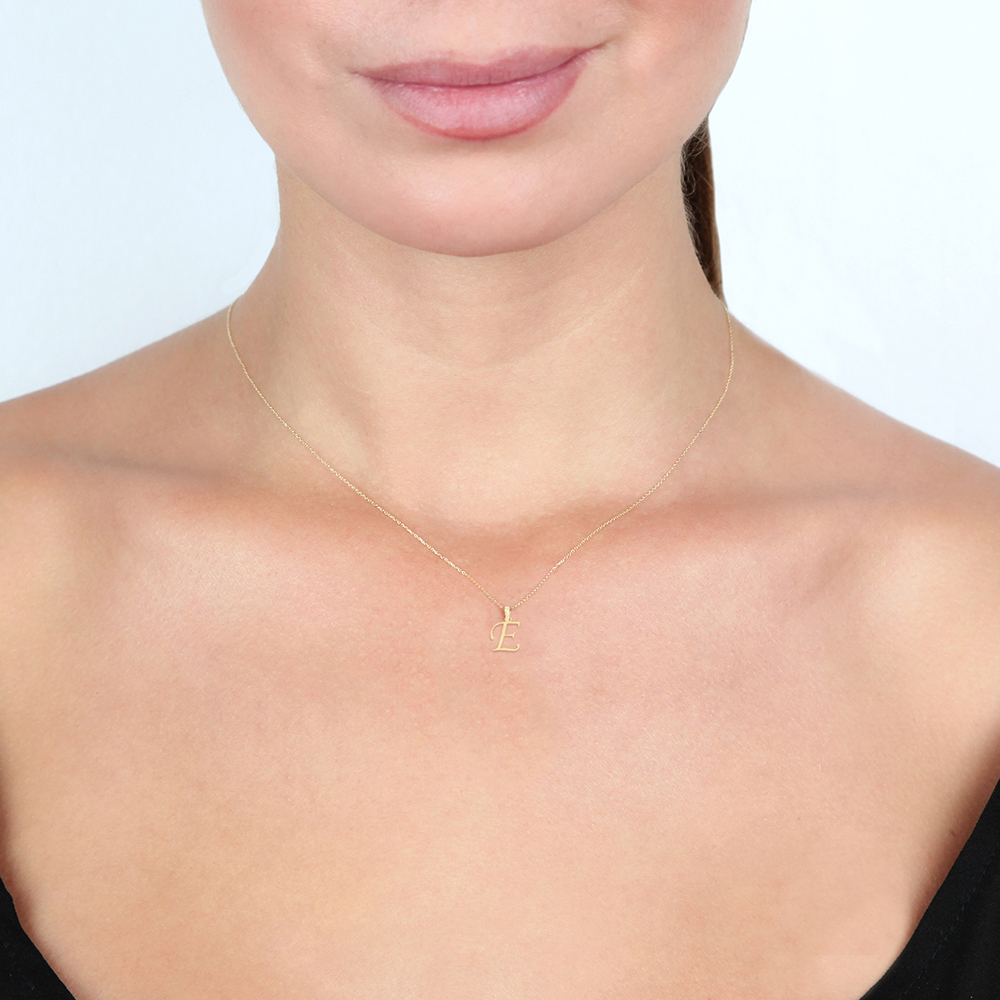 Foto 4 pulgar | Dije Zekie 7009 Oro 14k Amarillo Letra E