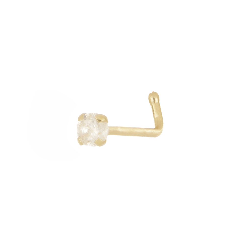 Foto 2 pulgar | Piercing Zekie 7024 Oro 14k Amarillo Con Zirconia