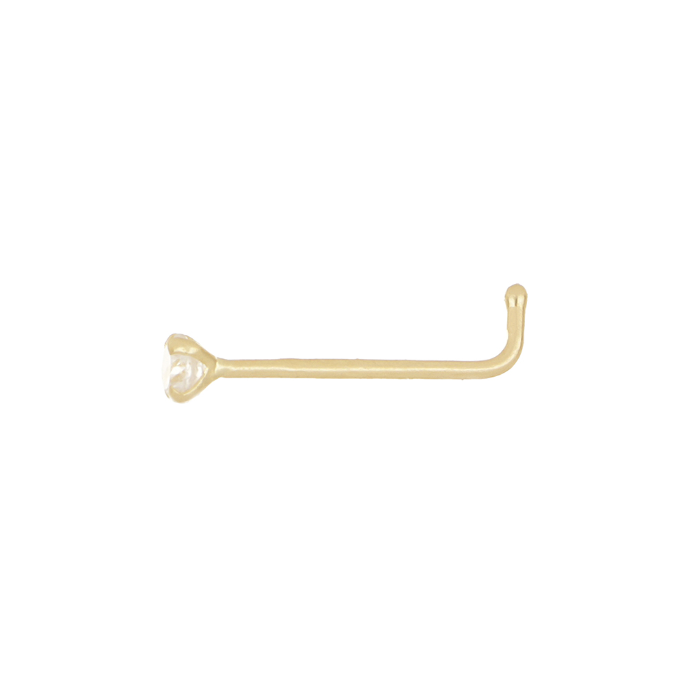 Foto 3 pulgar | Piercing Zekie 7024 Oro 14k Amarillo Con Zirconia