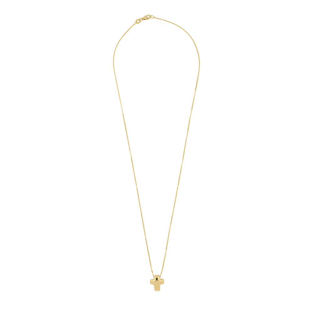 Foto 2 | Gargantilla Zekie 7039 Oro 14k Amarillo 45 Cms Cruz