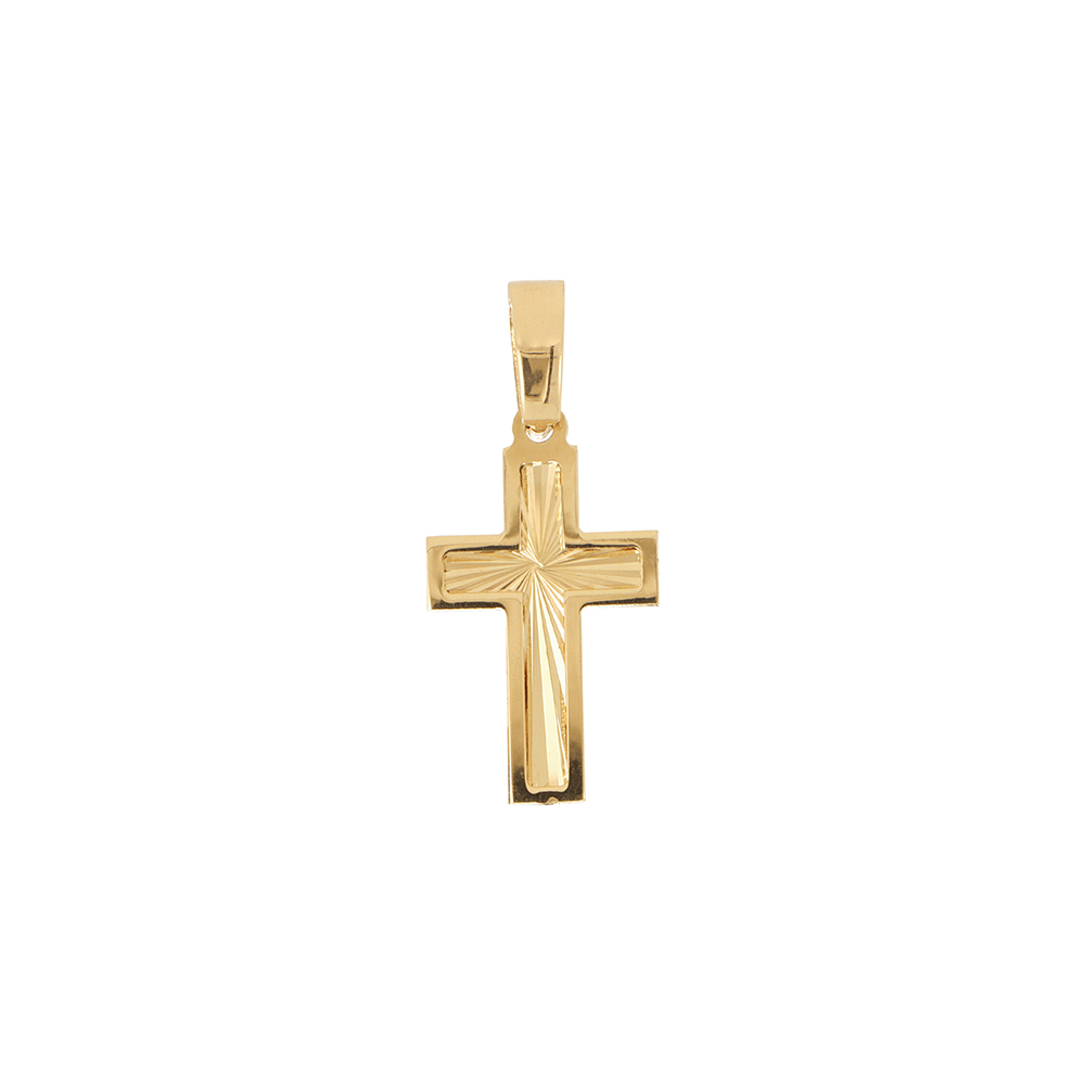 Foto 1 | Cruz Zekie 7054 Oro 14k Amarillo Diamantada
