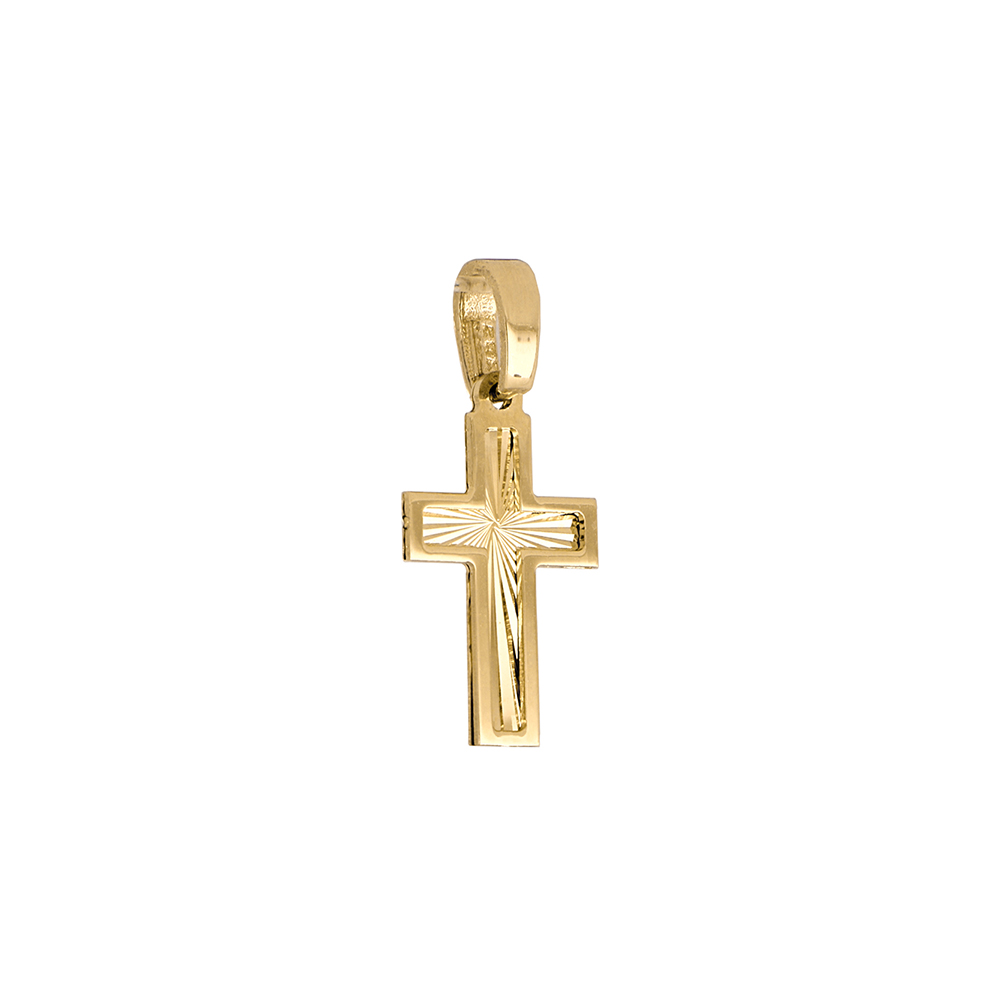 Foto 2 | Cruz Zekie 7054 Oro 14k Amarillo Diamantada
