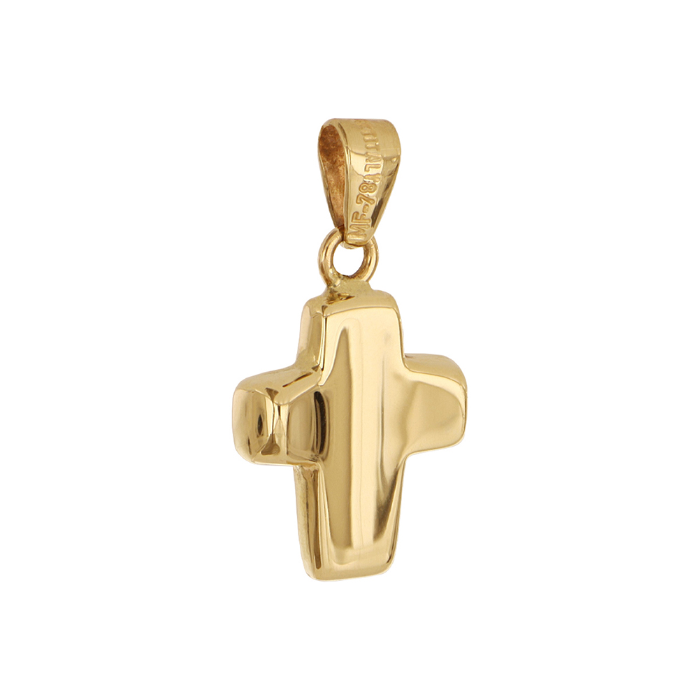 Foto 3 pulgar | Cruz Zekie 7072 Oro 14k Amarillo Concava