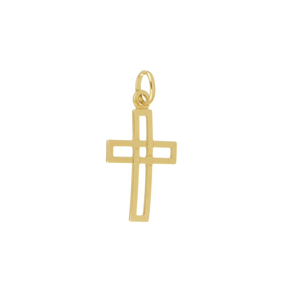 Foto 4 pulgar | Cruz Zekie 7105 Oro 14k Amarillo Calada