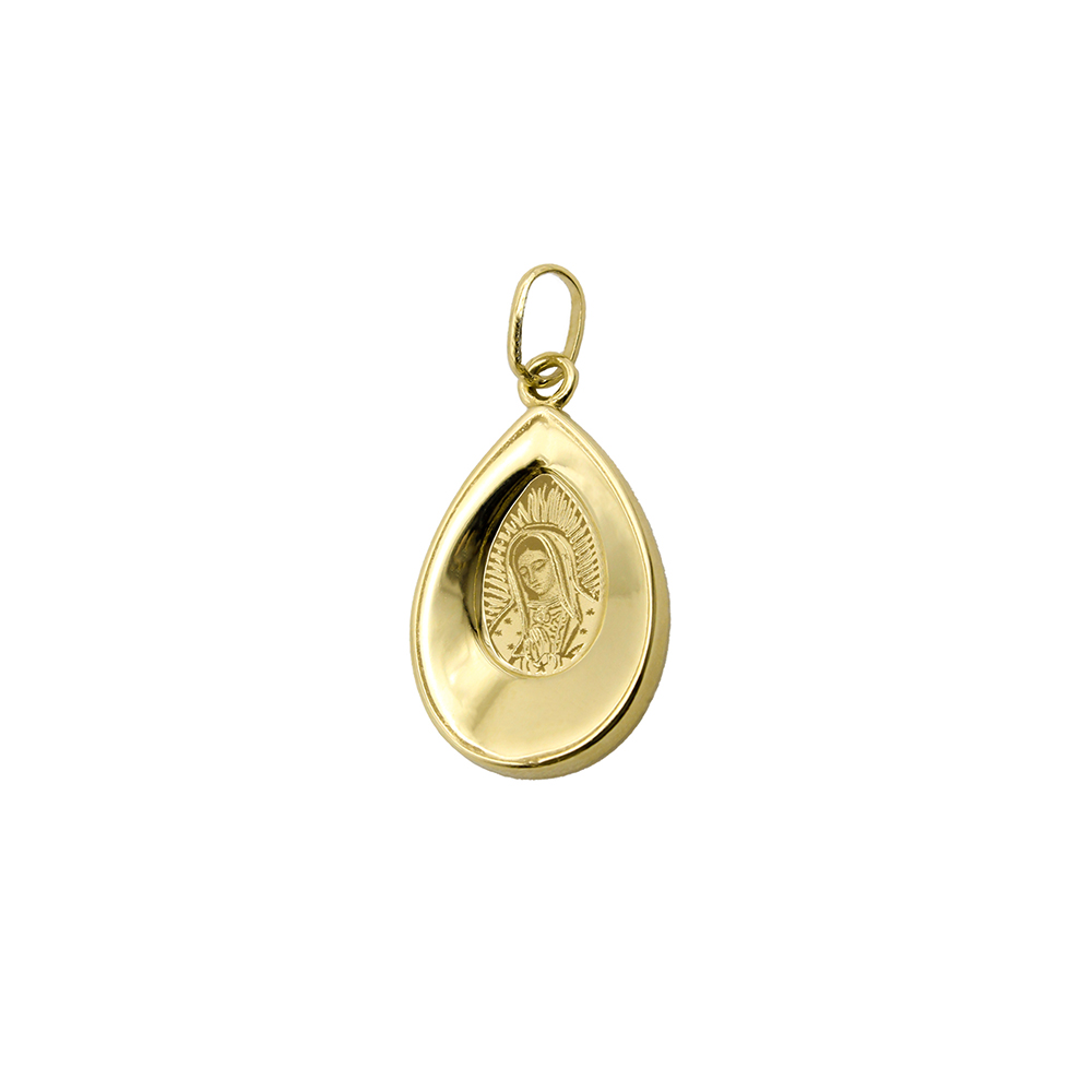Foto 2 pulgar | Medalla Zekie 7302 Oro 14k Amarillo Virgen De Guadalupe