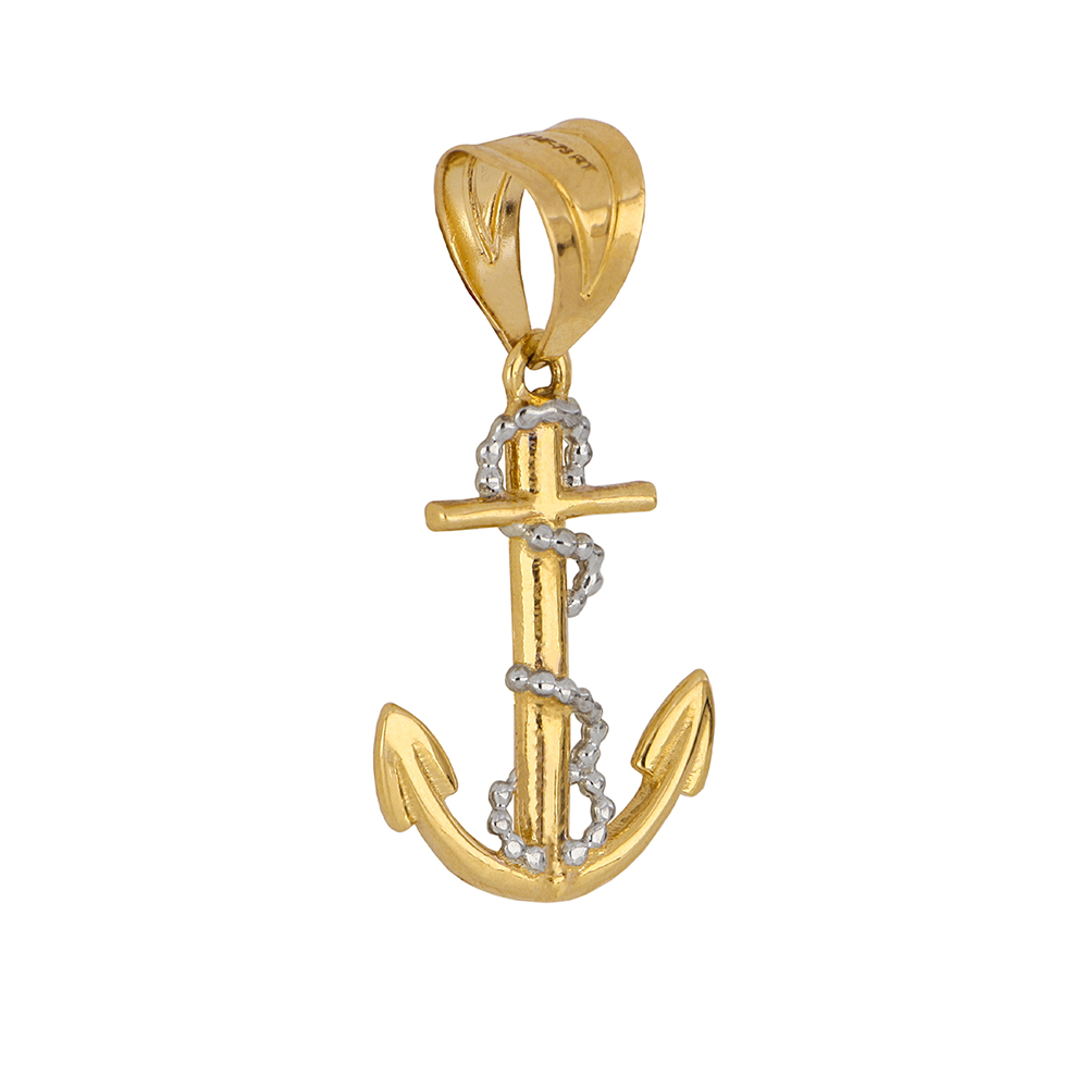 Foto 4 pulgar | Dije Zekie 7251 Oro 14k Amarillo Ancla