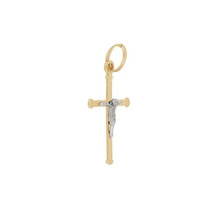 Foto 2 | Cruz Zekie 7208 Oro 14k Bicolor Con Cristo
