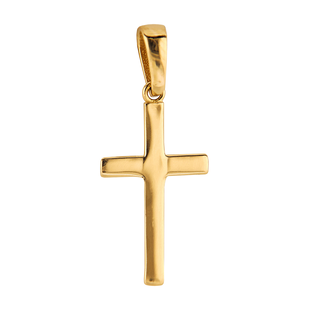 Foto 3 pulgar | Cruz Zekie 7265 Oro 14k Amarillo Lisa