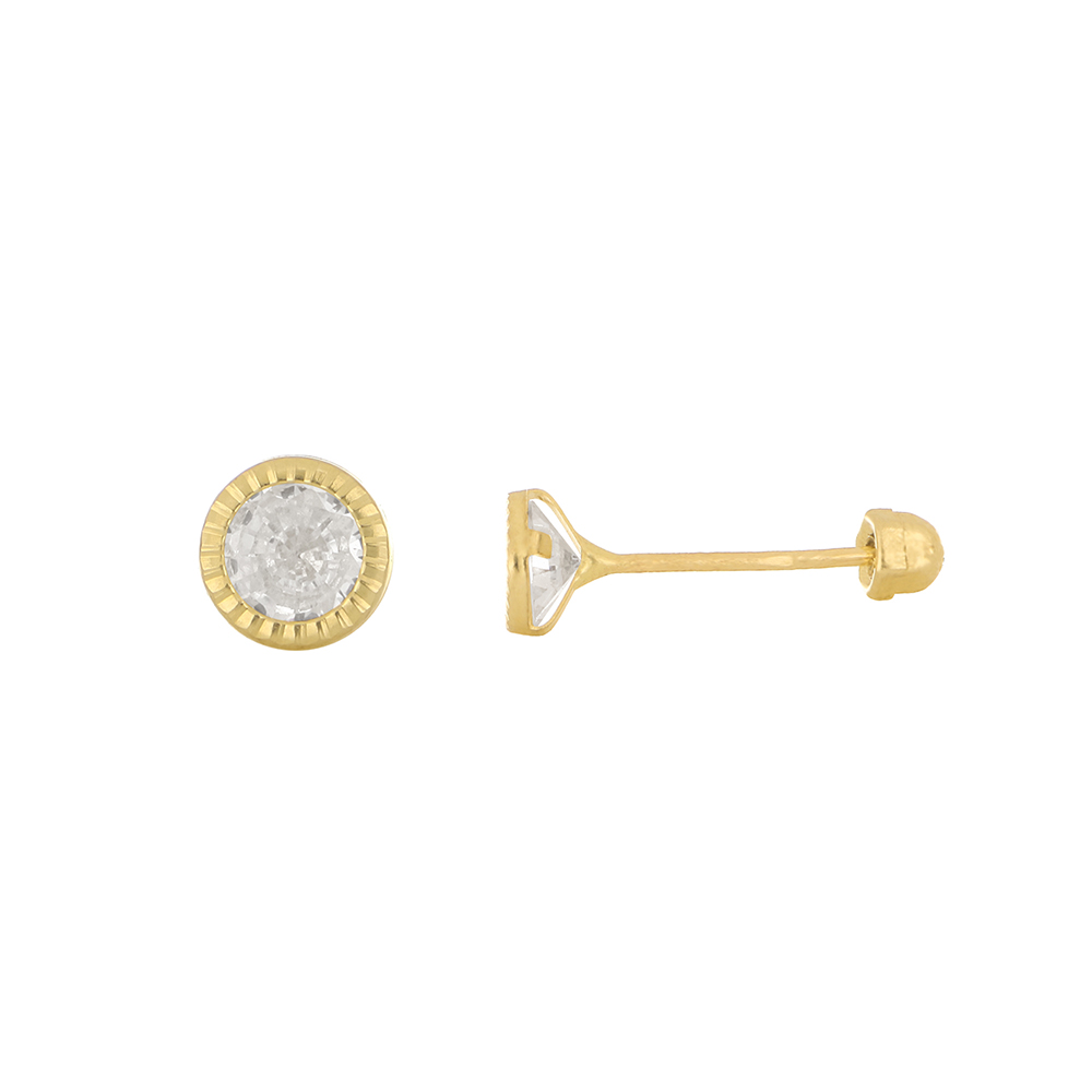 Foto 1 | Piercing Zekie 7274 Oro 10k Amarillo De Circulo
