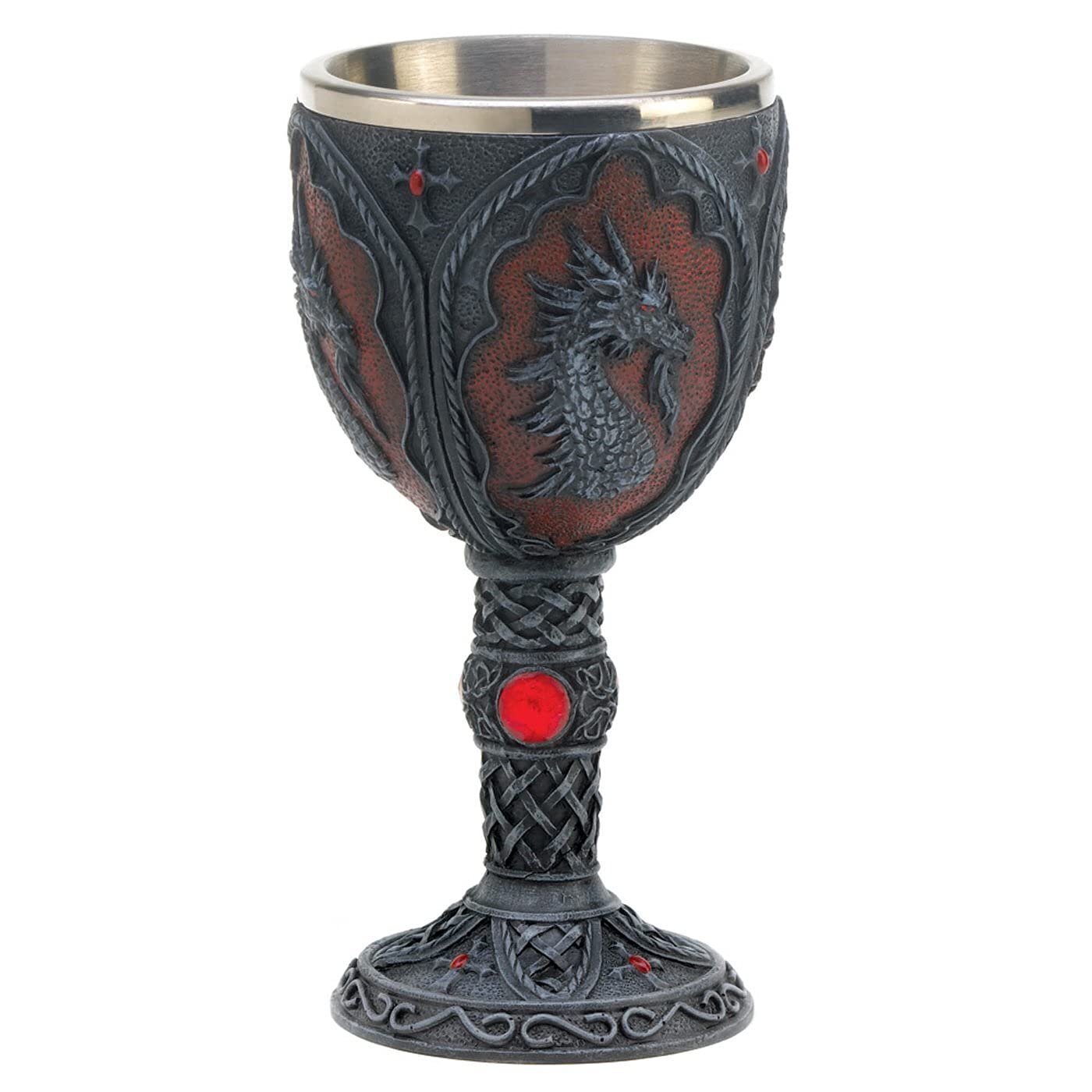 Foto 1 | Chalice Zingz & Thingz Gothic Dragon En Poliresina Y Acero Inoxidable - Venta Internacional.