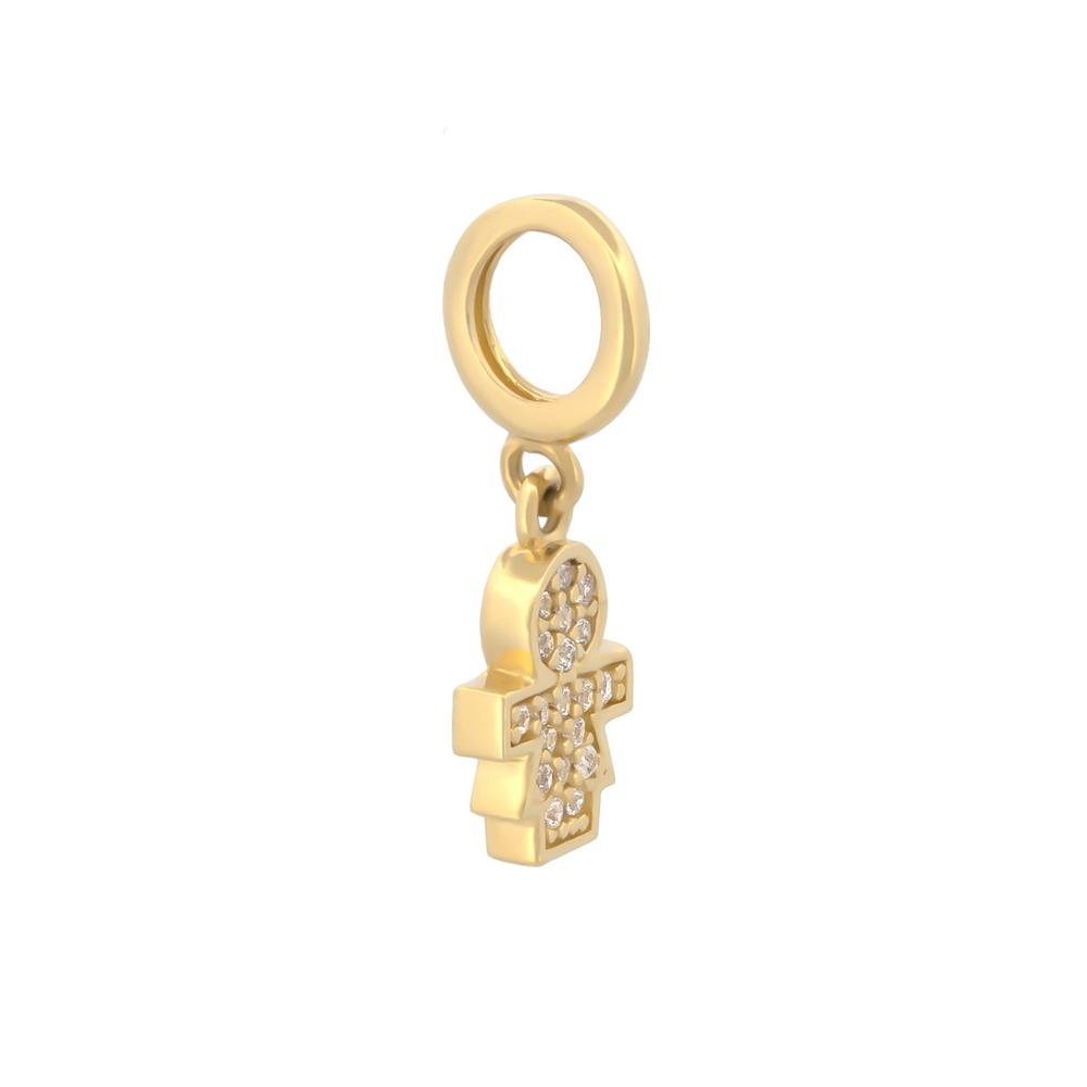 Foto 2 | Dije Niña Zirconias Mini Para Pandora Oro Sólido 14k
