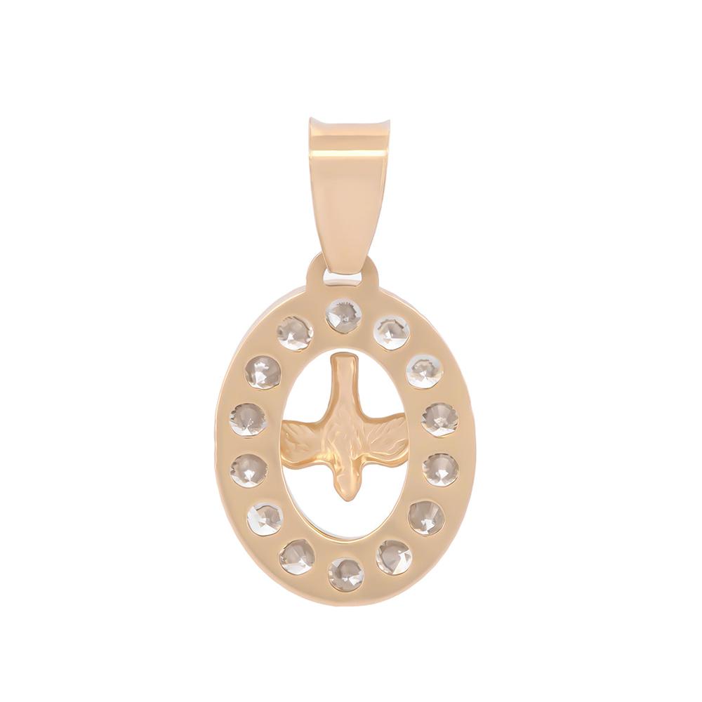Foto 3 pulgar | Dije Espíritu Santo Chico 1.1 Cm Contorno Oro Sólido 10k