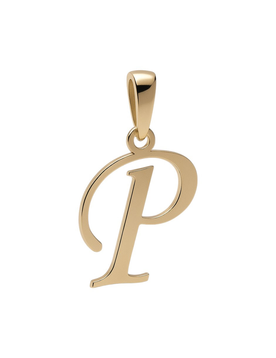 Dije Inicial P Oro 14 Kilates
