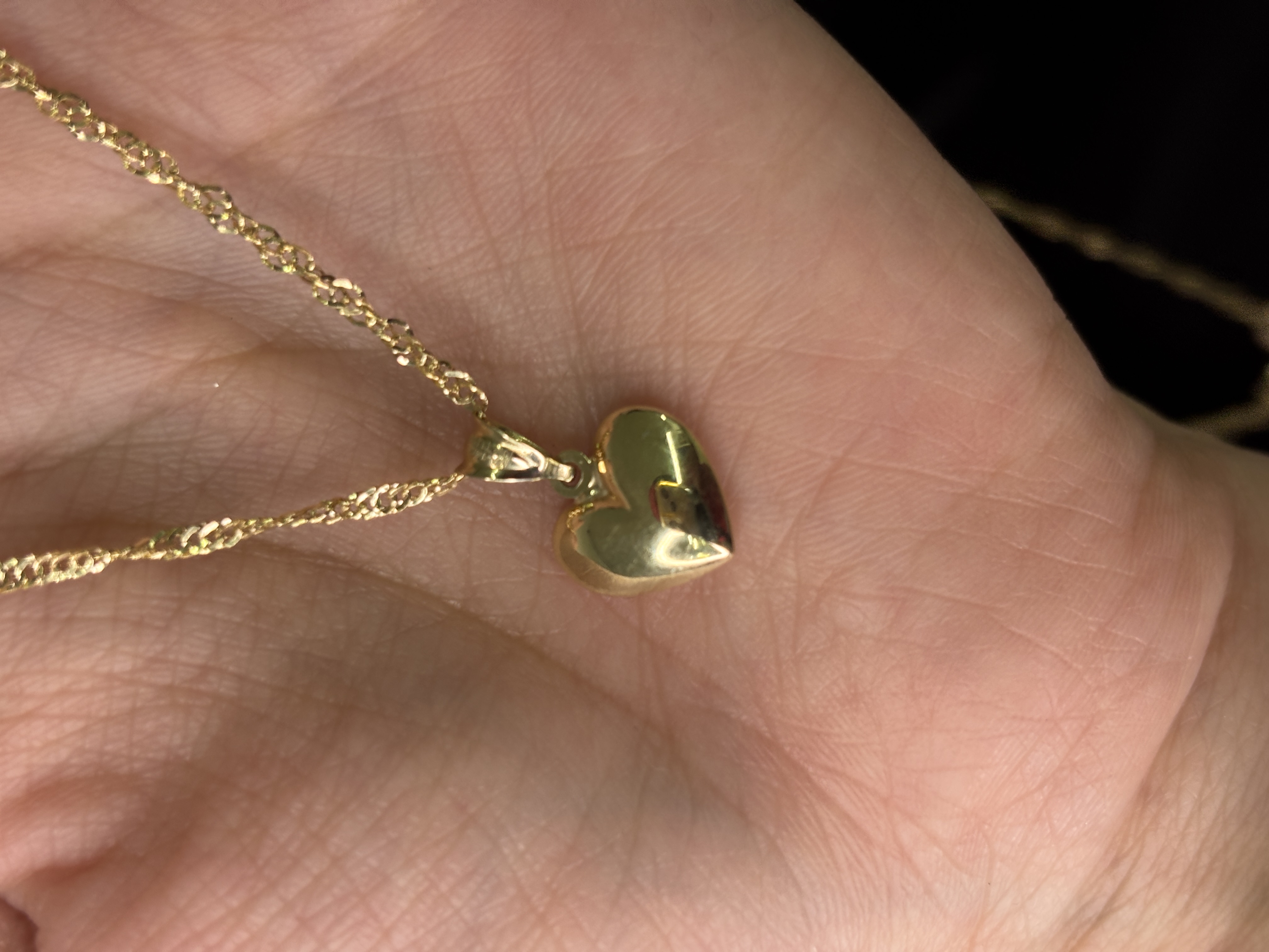 Foto 4 pulgar | Dije Corazón 3d Oro Italiano 10k - 1.5 Cm Dorado