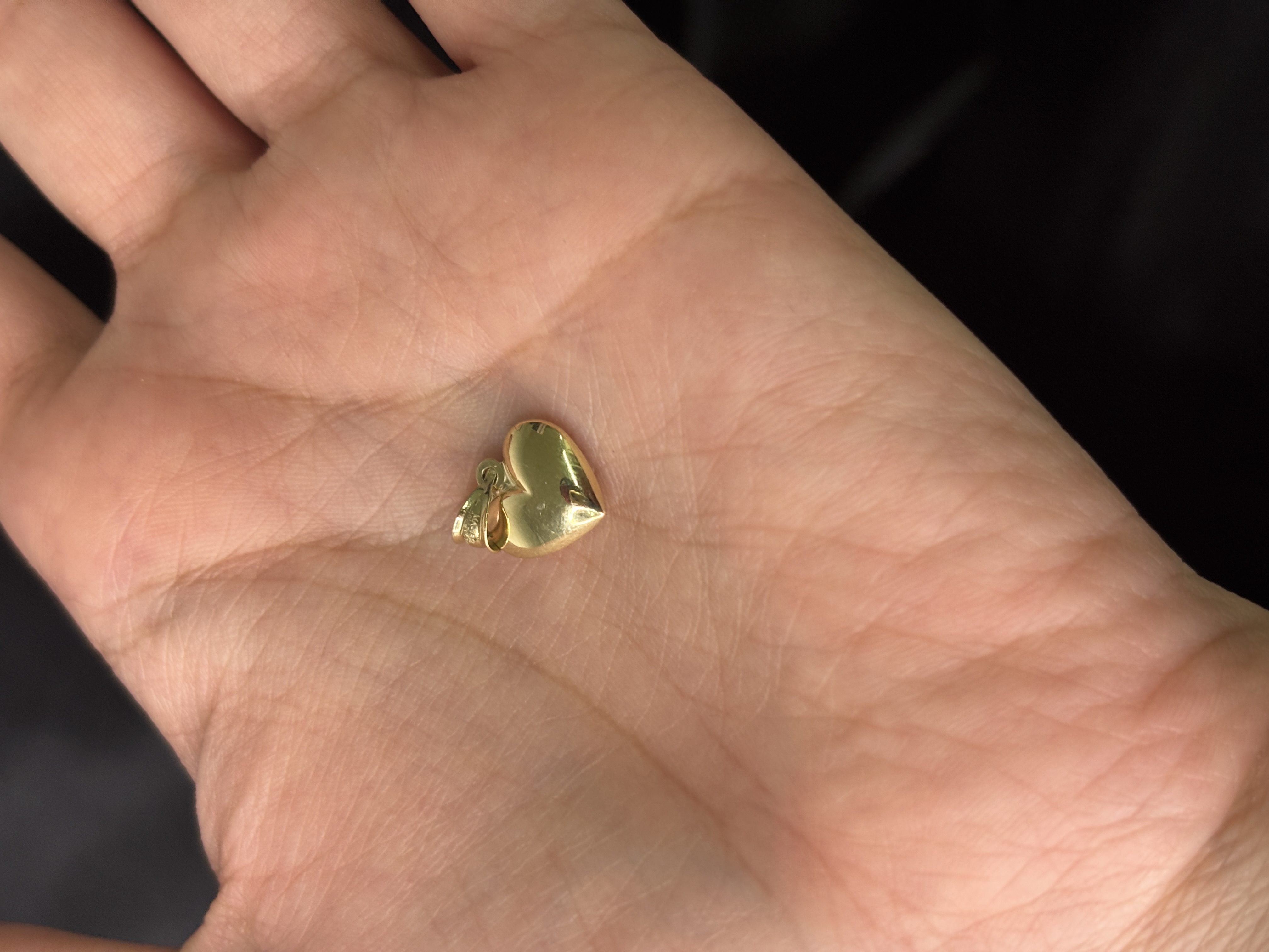 Foto 5 pulgar | Dije Corazón 3d Oro Italiano 10k - 1.5 Cm Dorado