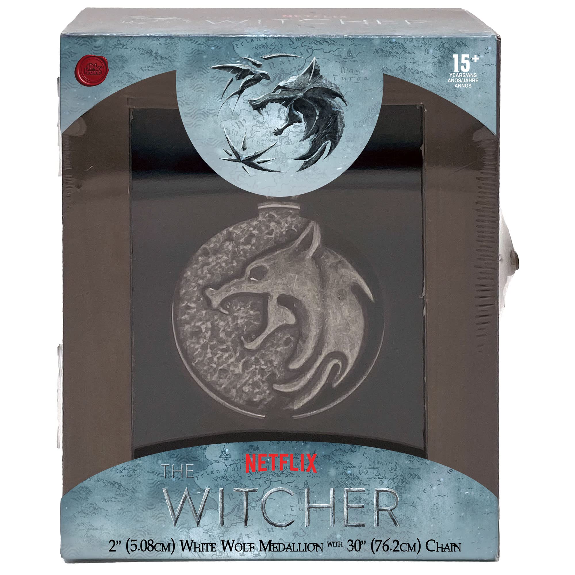 Foto 4 pulgar | Collar: Jinx Netflix: Medallón Del Lobo Blanco De The Witcher - Venta Internacional.