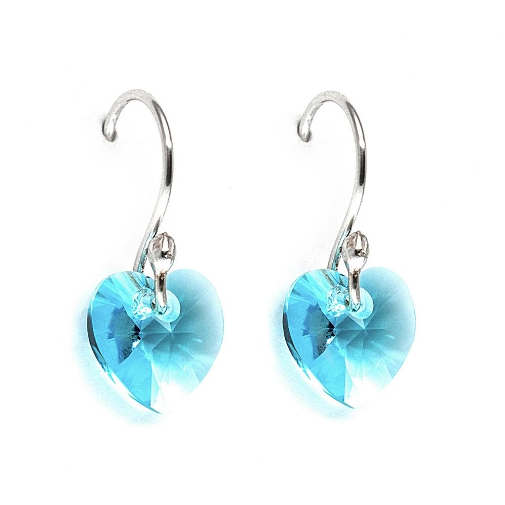 Aretes Zvezda Heart color Azul