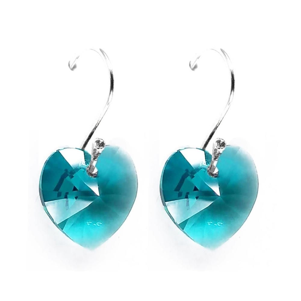 Aretes Zvezda Heart color Azul