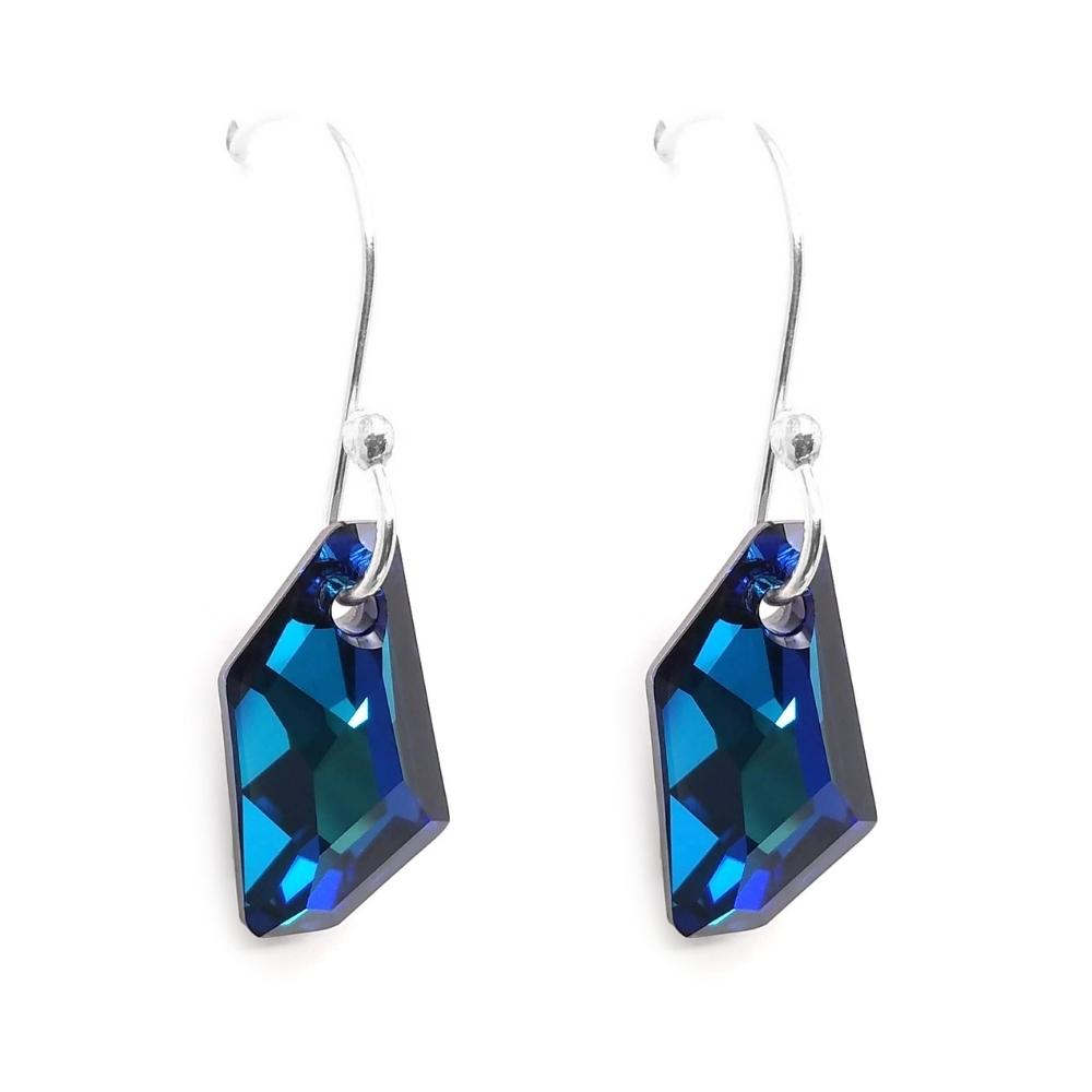 Aretes Zvezda De-art color Azul