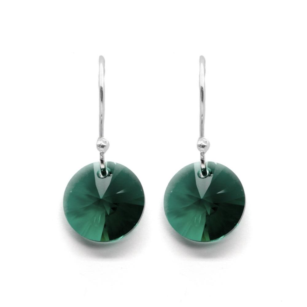 Foto 3 pulgar | Aretes Zvezda Xilion color Verde con Plata