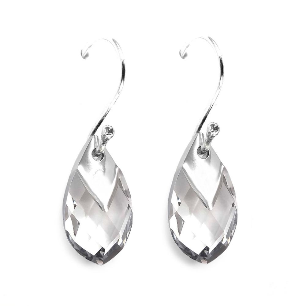 Aretes Zvezda Pear Shaped Transparente