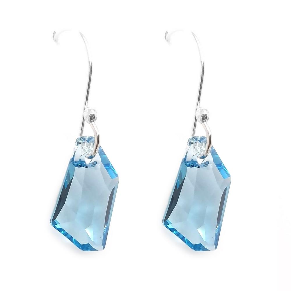 Aretes Zvezda De-art color Azul