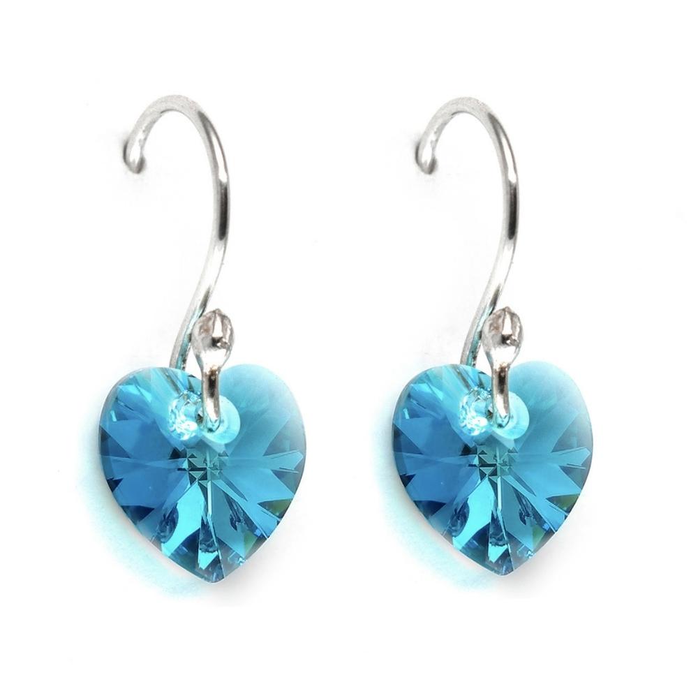 Aretes Zvezda Heart color Azul