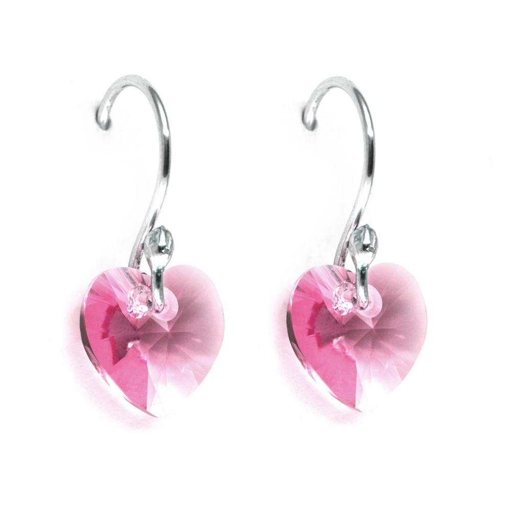 Aretes Zvezda Heart color Rosa