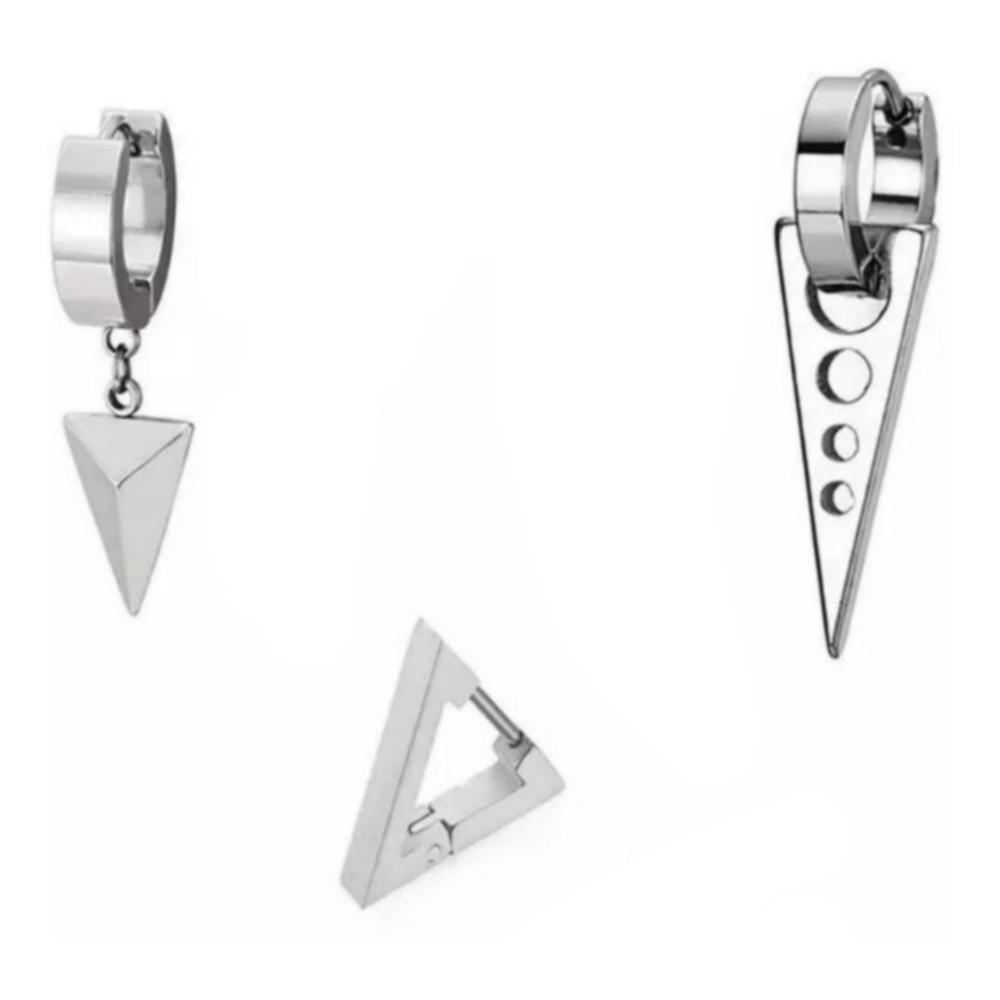 Pendientes De Argolla Aretes Hombre Mujer 3 Pzs