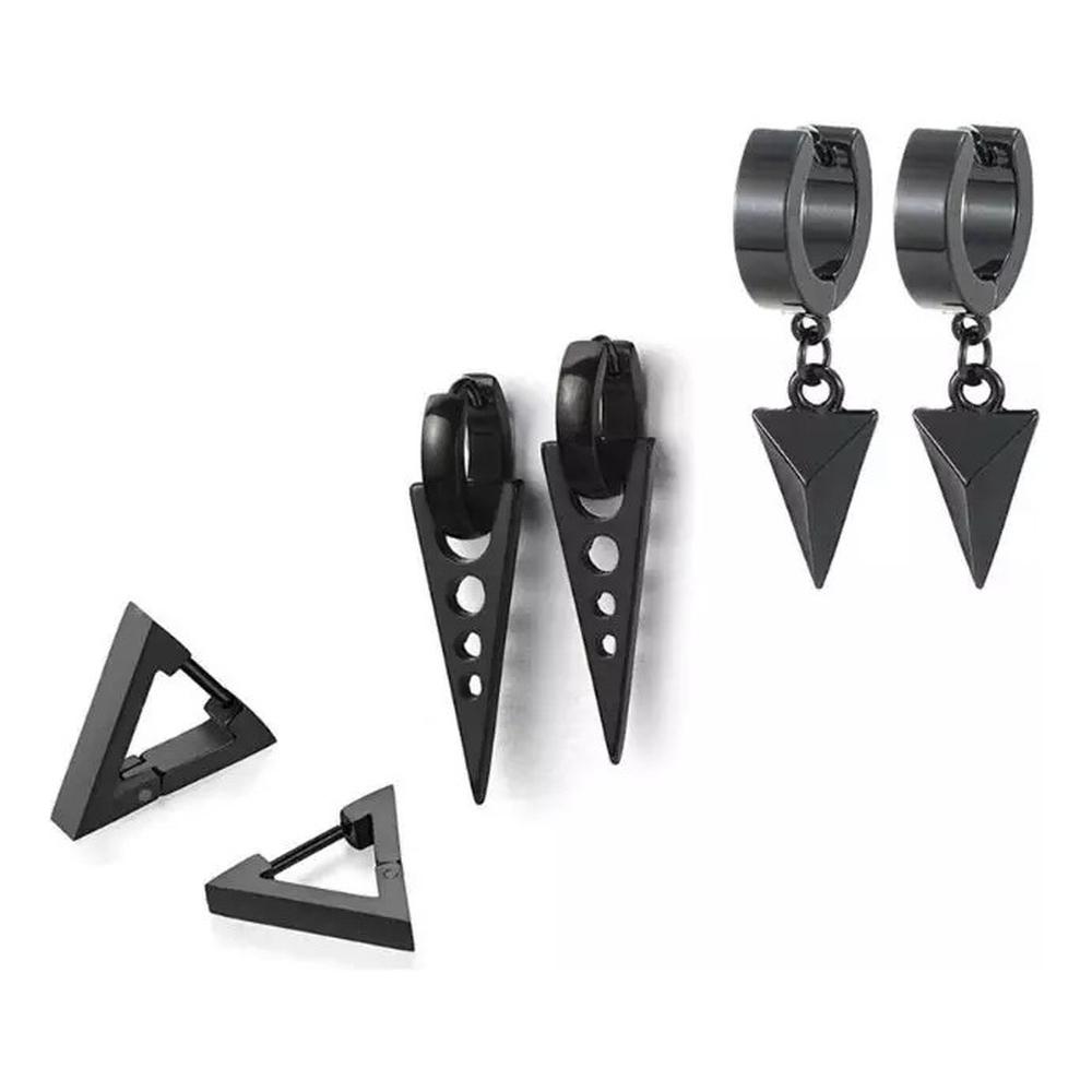 Foto 2 pulgar | Aretes Hombre y Mujer Piercing Pendientes Argolla 3 Pares