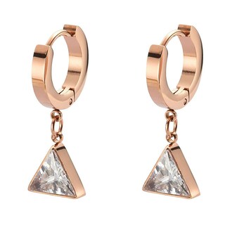 Foto 2 | Aretes de Acero Inoxidable Enso color Rosa para Mujer