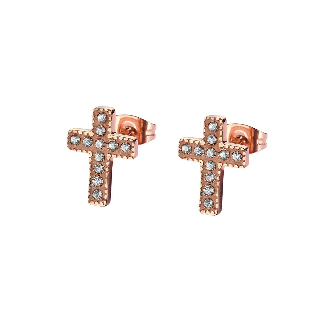 Aretes de Acero Inoxidable Enso color Rosa para Mujer